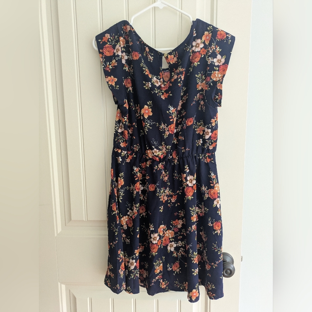 Sweet Rain Navy Floral Dress